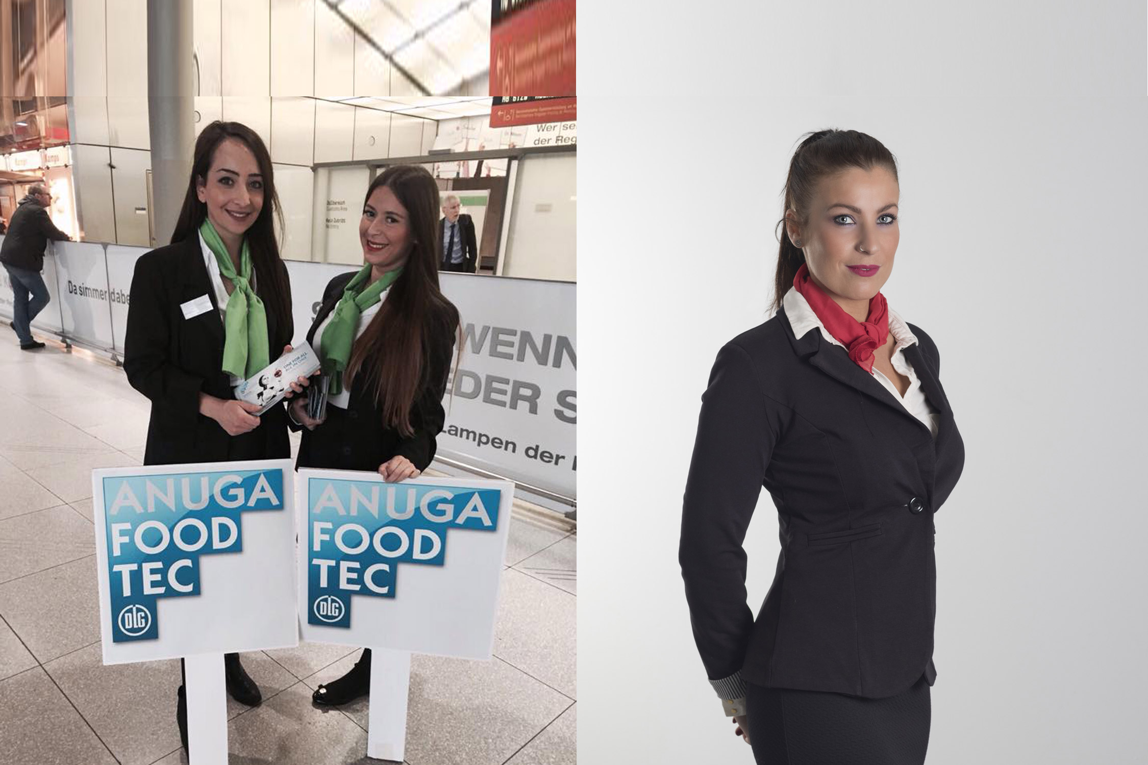 Hostessen, Host, Laufkostüme, Personal, Messe Briefing, Hostessen Köln, geschultes Personal, Messepersonal, Eventhostessen, Veranstaltungshostessen, Hostess, trade fair hostess, Promotion, Servicekraft, Kellner, Promotionagentur, Servicepersonal